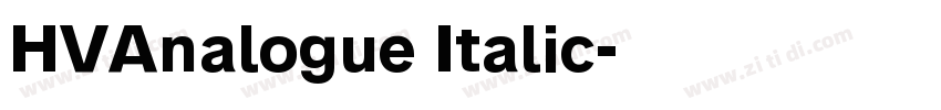 HVAnalogue Italic字体转换